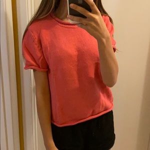 sweater T-shirt, pink, size M